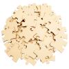 Blank Wooden Puzzle Pieces for Crafts - Blank Puzzle Pieces & Paintable Interlocking Cutouts - Bulk Set for DIY Crafts - 3 x 3.5 in, Brown MDF, Pack of 50 view 1
