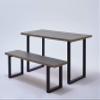 MOTTEZ M540CTR Set of 2 Right Corner Feet Height 40 cm Transparent view 1
