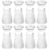 SATINIOR 8 Set Kids Apron and Chef Hat Set Kids Apron with 2 Pockets Adjustable for Boys Girl's Cooking Baking Painting view 1
