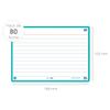 Flash Cards, Ruled with Mint Frame, A6, Pack of 80 view 3