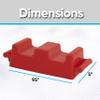 Superio Sand Castle Building Kit, Sandbox Beach Sand Toys for Adults and Kids  Snow Brick Maker, Igloo Fort Crenellated Block Form, Outdoor Winter Snow Toys (Red, 2) view 2