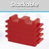 Superio Sand Castle Building Kit, Sandbox Beach Sand Toys for Adults and Kids  Snow Brick Maker, Igloo Fort Crenellated Block Form, Outdoor Winter Snow Toys (Red, 2) view 3