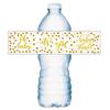 20 Gold Its a Girl Oh Baby Water Bottle Labels; Baby Shower Set of 20 Waterproof Water Bottle Stickers Wrappers, Decorations; Gold and White. Made in USA view 2