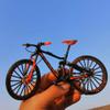 YEIBOBO ! Alloy Mini Downhill Mountain Bike Toy, Die-cast BMX Finger Bike Model for Collections (Black/Orange) view 2