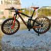 YEIBOBO ! Alloy Mini Downhill Mountain Bike Toy, Die-cast BMX Finger Bike Model for Collections (Black/Orange) view 3