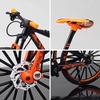 YEIBOBO ! Alloy Mini Downhill Mountain Bike Toy, Die-cast BMX Finger Bike Model for Collections (Black/Orange) view 4