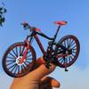 YEIBOBO ! Alloy Mini Downhill Mountain Bike Toy, Die-cast BMX Finger Bike Model for Collections (Black/Red) view 2