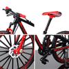 YEIBOBO ! Alloy Mini Downhill Mountain Bike Toy, Die-cast BMX Finger Bike Model for Collections (Black/Red) view 4