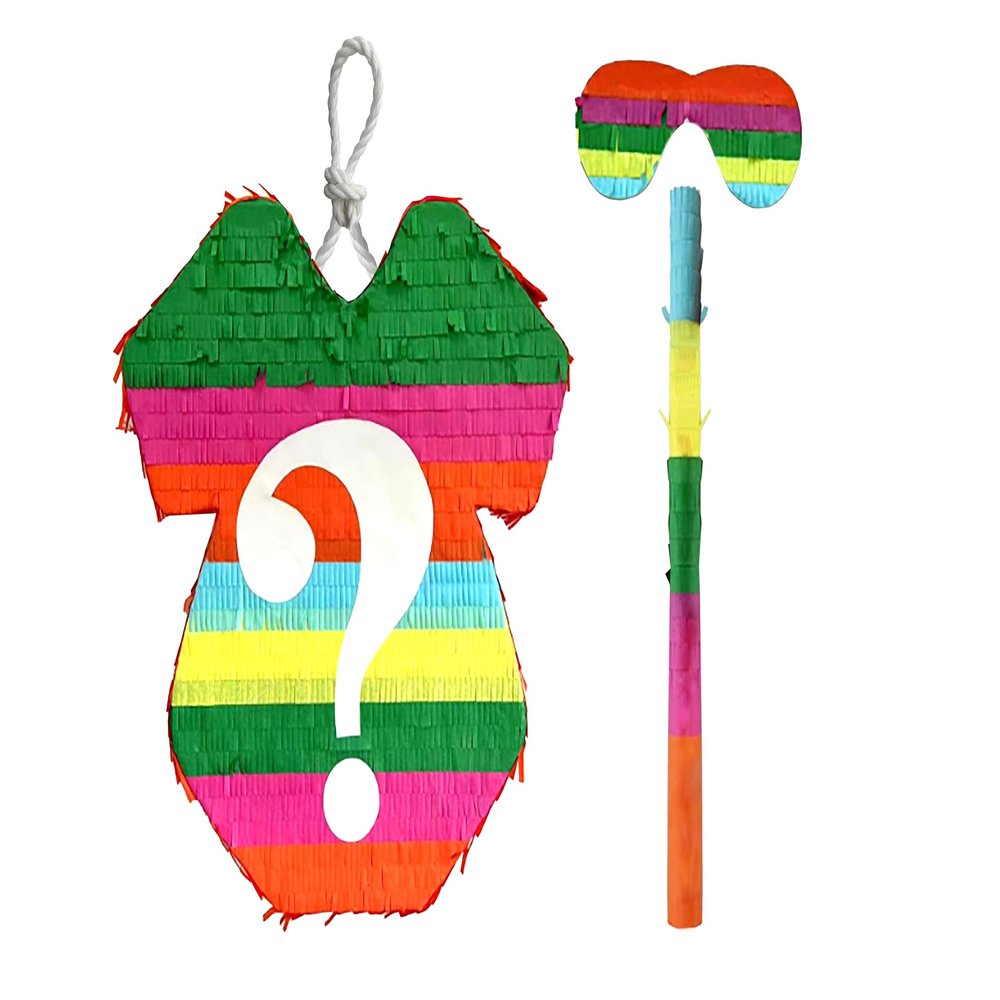 APINATA4U Fiesta Baby Onesie Pinata - Perfect for Gender Reveal Parties and Cinco de Mayo Themes - He or She? Boy or Girl? Seor or Seorita? Ideal Baby Shower Party Supplies!
