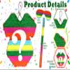 APINATA4U Fiesta Baby Onesie Pinata - Perfect for Gender Reveal Parties and Cinco de Mayo Themes - He or She? Boy or Girl? Seor or Seorita? Ideal Baby Shower Party Supplies! view 3