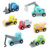 umu Construction Toy Cars 7 PCS Wooden Kids Mini Vehicles for Toddlers, Compatible to Thomas Train Toys Railway and Major Brands, Best for 3 to 5 Year Old Boys and Girls view 1