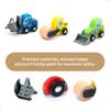 umu Construction Toy Cars 7 PCS Wooden Kids Mini Vehicles for Toddlers, Compatible to Thomas Train Toys Railway and Major Brands, Best for 3 to 5 Year Old Boys and Girls view 2