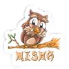 Nisha Owl Sticker (Large, 14x9.8 inch) view 1