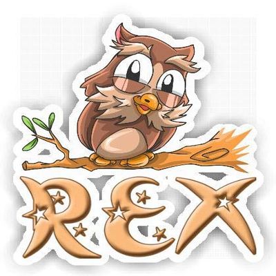 Rex Owl Sticker (Large, 14x9.8 inch)