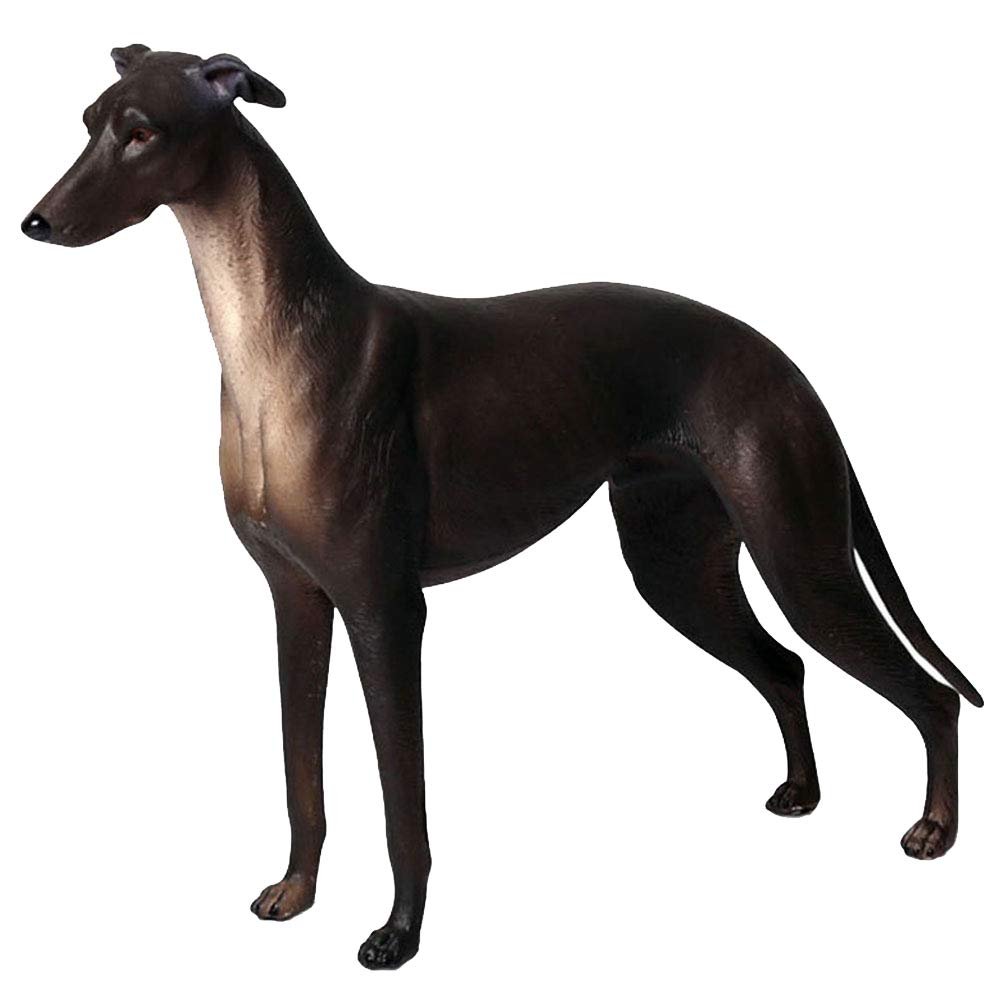 FLORMOON Animals Figure - Realistic Greyhound Dog Figurines - Early Educational Toys Science Project Christmas Birthday for Boys and Girls (Black)