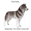 FLORMOON Animals Figure - Realistic Grey Husky Dog Figurines - Early Educational Toys Science Project Christmas Birthday for Boys and Girls view 2
