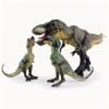 Gemini&Genius 3-Piece Dinosaur Set with T-Rex & Cubs, Action Figures, Moveable Jaw, Cake Topper, Party Gift for Kids 3-12 Years Old view 2