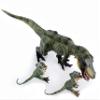 Gemini&Genius 3-Piece Dinosaur Set with T-Rex & Cubs, Action Figures, Moveable Jaw, Cake Topper, Party Gift for Kids 3-12 Years Old view 3