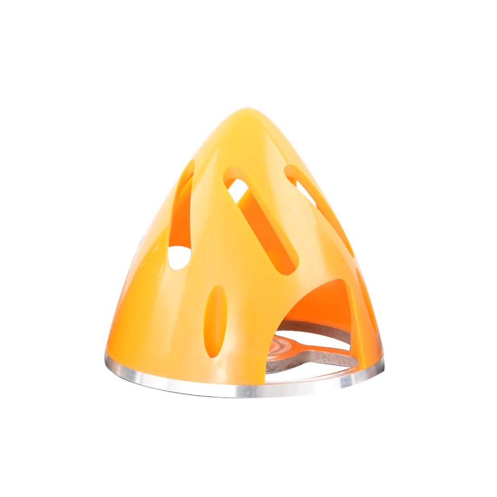 GEMFAN Aluminum Backplate Base Plastic Propeller Hold Hollow Spinner Oblique Bottom Version for Fixed Wing RC Plane Fairing (51mm,Yellow)
