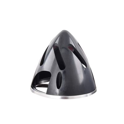 GEMFAN Aluminum Backplate Base Plastic Propeller Hold Hollow Spinner Oblique Bottom Version for Fixed Wing RC Plane Fairing (82mm,Black)