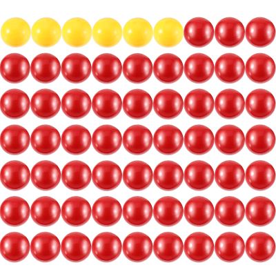 Gejoy 63 Pieces Game Replacement Marbles 3 Set Game Replacement Balls Compatible with Hungry Hippos, 57 Red and 6 Yellow Balls