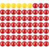 Gejoy 63 Pieces Game Replacement Marbles 3 Set Game Replacement Balls Compatible with Hungry Hippos, 57 Red and 6 Yellow Balls view 1