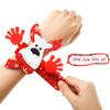 Blulu 20 Pieces Christmas Slap Bracelets Christmas Snap Bracelet Party Favors Xmas Slap Bands Include Santa Claus Snowman Reindeer Bear Xmas Decorations for Girls and Boys (Trendy) view 2