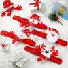 Blulu 20 Pieces Christmas Slap Bracelets Christmas Snap Bracelet Party Favors Xmas Slap Bands Include Santa Claus Snowman Reindeer Bear Xmas Decorations for Girls and Boys (Trendy) view 4