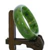 2.3" China Certified Nature Hetian Nephrite Jade Women's Green Bangle Bracelet 8287 view 4