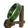 2.3" China Certified Nature Hetian Nephrite Jade Women's Green Bangle Bracelet 8291 view 2