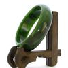 2.3" China Certified Nature Hetian Nephrite Jade Women's Green Bangle Bracelet 8291 view 3