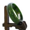 2.3" China Certified Nature Hetian Nephrite Jade Women's Green Bangle Bracelet 8291 view 4