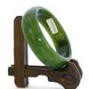 2.3" China Certified Nature Hetian Nephrite Jade Women's Green Bangle Bracelet 8292 view 1