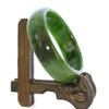2.3" China Certified Nature Hetian Nephrite Jade Women's Green Bangle Bracelet 8292 view 2
