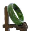 2.3" China Certified Nature Hetian Nephrite Jade Women's Green Bangle Bracelet 8292 view 3