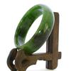 2.3" China Certified Nature Hetian Nephrite Jade Women's Green Bangle Bracelet 8292 view 4