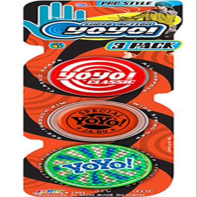 JA-RU Yoyo Professional Bundle Yo-Yos Set (1 Pack of 3) Quality Fun Fidget Toys for Kids and Adults Stoking Stuffers Filler Party Favors in Bulk 1991-1