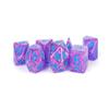 16mm Resin Flash Dice Poly Dice Set: Purple view 1