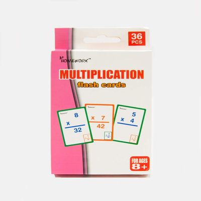 A Plus Homework 2334613 Multiplication Flash Cards, Case of 48