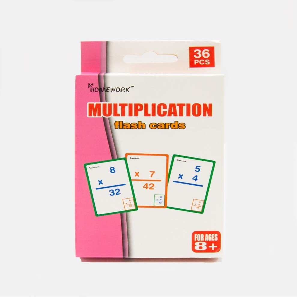 A Plus Homework 2334613 Multiplication Flash Cards, Case of 48