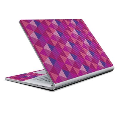 MightySkins Carbon Fiber Skin for Microsoft Surface Book 2 13" (2017) - Pink Kaleidoscope,Protective, Durable Textured Carbon Fiber Finish,Easy to Apply, Remove,