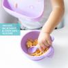 Bumkins Baby Bowl, Silicone Feeding Set with Suction for Baby and Toddler, Includes Spoon and Lid, First Feeding Set, Training Essentials for Baby Led Weaning for Babies 4 Months Up, Lavender view 4