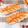 9.5 Inches PU Simulation Bread Cakes Model Fake Sesame Braid Bread 2 Pieces view 4