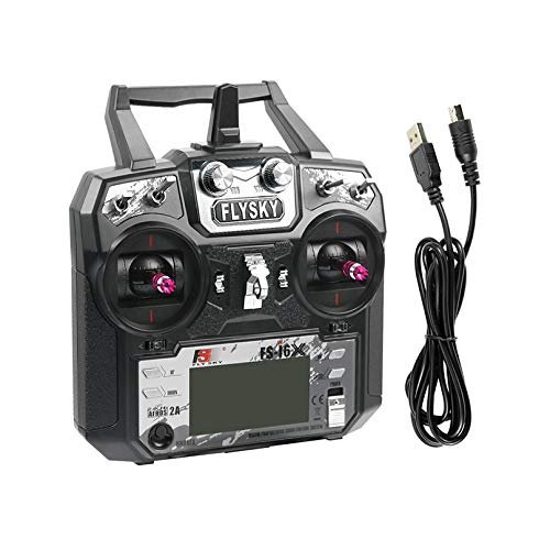 Flysky FS-i6X 2.4G 10CH/6CH Transmitter TX Remote Controller with IA6B RX/FS-i6X TX /X6B RX/ IA10B RX Receiver for DIY Helicopter Fixed-Wing Glider Multi-axis RC Drone Quadcopter (with X6B RX)