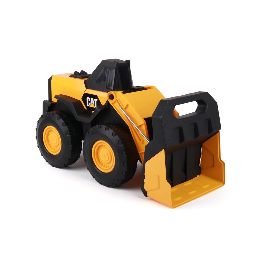 Cat Construction Toys, Steel Wheel Loader 16 - Real Steel Body, Working Arm & Bucket, Oversize All-Terrain Wheels, Heavy-Duty Construction Vehicle for Indoor/Outdoor Play, Kids Ages 3 +