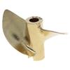 Fielect 2 Blades CCW Propeller for Ship Model Rc Boat Propeller Model Golden Brass Paddle 36mm Diameter 52mm Pitch 4mm Hole Dia view 1