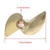 Fielect 2 Blades CCW Propeller for Ship Model Rc Boat Propeller Model Golden Brass Paddle 36mm Diameter 52mm Pitch 4mm Hole Dia view 2