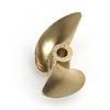 Fielect 2 Blades CCW Propeller for Ship Model Rc Boat Propeller Model Golden Brass Paddle 38mm Diameter 52mm Pitch 4mm Hole Dia view 1