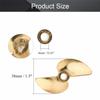 Fielect 2 Blades CCW Propeller for Ship Model Rc Boat Propeller Model Golden Brass Paddle 38mm Diameter 52mm Pitch 4mm Hole Dia view 2