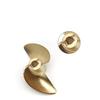 Fielect 2 Blades CCW Propeller for Ship Model Rc Boat Propeller Model Golden Brass Paddle 38mm Diameter 52mm Pitch 4mm Hole Dia view 4
